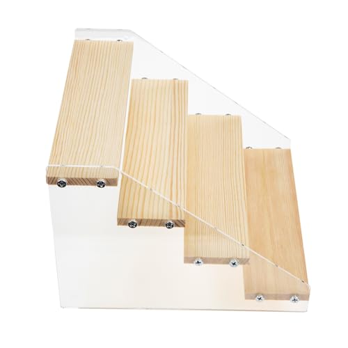 CALLARON Soporte para Pasteles de Madera y Acrílico 4 Niveles 20 Cm Ancho Estante para Cupcakes y Postres Porta Tartas para Bodas y Eventos de Repostería