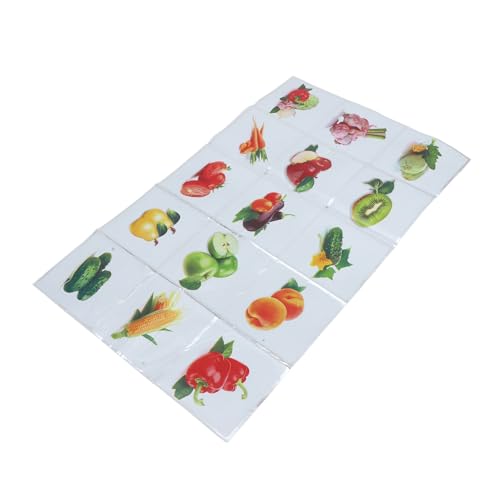 jojofuny Stickers Cuisine Anti-huile Légumes Et Fruits Autocollants Muraux Amovibles Imperméables Pour Revêtement Mural Réutilisable Et Facile à Nettoyer