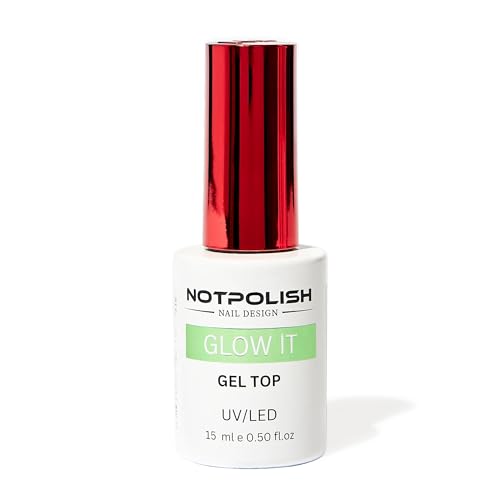 Notpolish Glow-It Gel Top Coat - Glow in the Dark Nail Polish for a Luminous Finish - No Wipe Chip-Resistant Glow Polish - Enhances Any Gel Nail Polish Glowing in the Dark Effect - 15ml