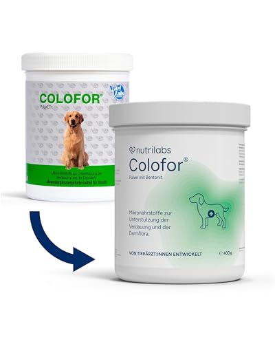 NutriLabs Colofor® Pulver 400 g - ehem. Estifor Pulver I mit Bentonit, L-Glutamin, Präbiotika etc. - Hund Durchfall