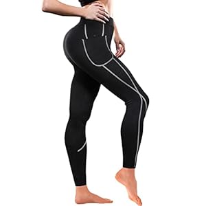 TrainingGirl Women Neoprene Sauna Leggings Sweat S...