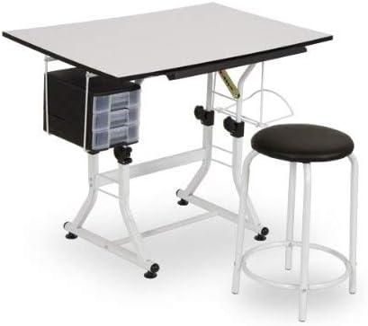 Martin Universal Design Ashley Hobby Stool Art Table, White