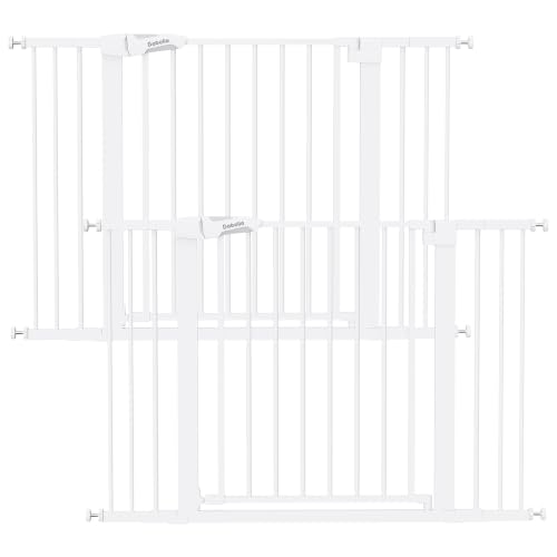 Image of Babelio Pressure Mounted Baby Gate for Stairs, 29-48 inch Wide Dog Gate,2 Pack