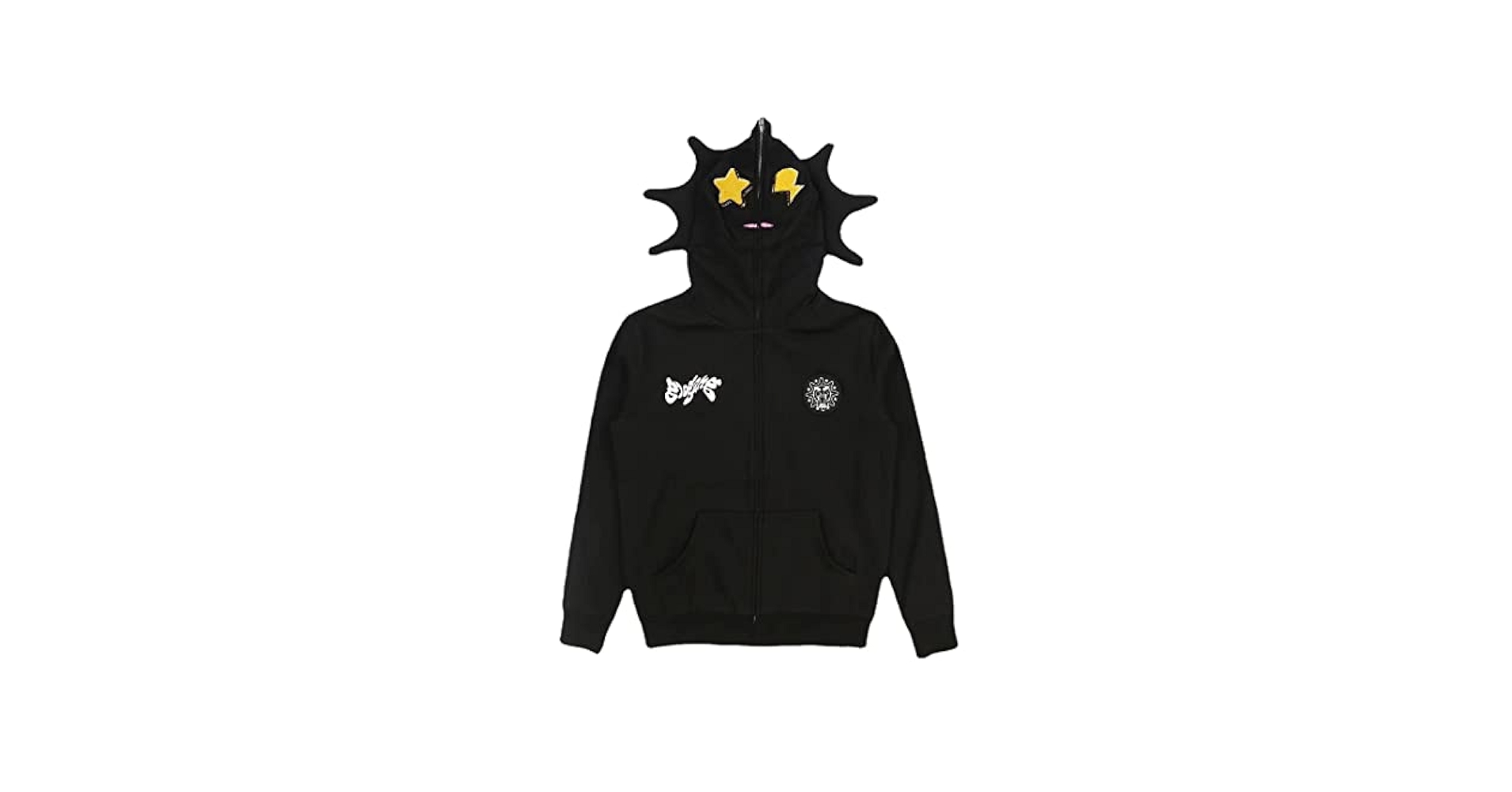 Hip-hop Zip up Hoodie Print Design Sweatshirt Hooded Women
