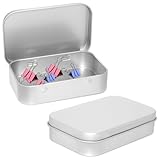 JEYORZY 2 Stück Metalldosen mit Deckel, Rostfrei Metalldöschen Kleinen Blechdosen Metalldose, Tragbare Minibox Aufbewahrungsbox für Münzen, Süßigkeiten, Schlüsseletc,Kleinen Gegenständen(Silber)