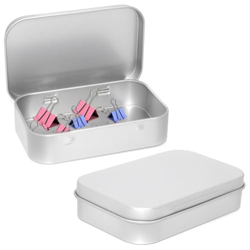 JEYORZY 2 Stück Metalldosen mit Deckel, Rostfrei Metalldöschen Kleinen Blechdosen Metalldose, Tragbare Minibox Aufbewahrungsbox für Münzen,...