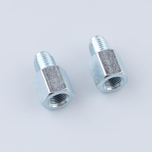 Image of AC PERFORMANCE M10x1.0 Concave to 7 /16x20 Male Fittings Zinc Steel 2PCS | Female concave to male thread adapter, zinc-coated steel for automotive brake lines