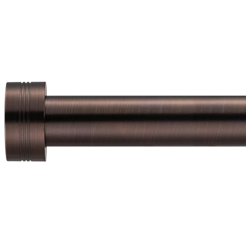 WORLD RODS Curtain Rods 18 to 144 inches,1 Inch Modern Metal Drapery Rods,Adjustable Heavy Duty Curtain Pole Suitable for Bedrooms and Living Rooms(18