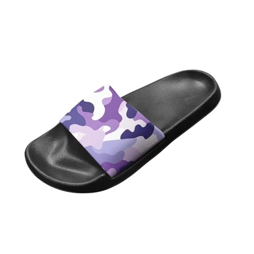 Novelty Camo Sandals Wide Platform Slides Non Slip Shower Bathroom Slippers for Women Soft Footbed Slipper2