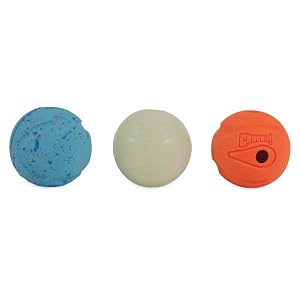 Chuckit Fetch Medley Dog Ball Dog Toys, Medium (2.5 Inch) Pack of 3, for Medium Breeds, Includes Whistler, Max Glow and Rebounce Balls Chuckit Fetch Medley Dog Ball Dog Toys, Medium (2.5 Inch) Pack of 3, for Medium Breeds, Includes Whistler, Max Glow and Rebounce Balls