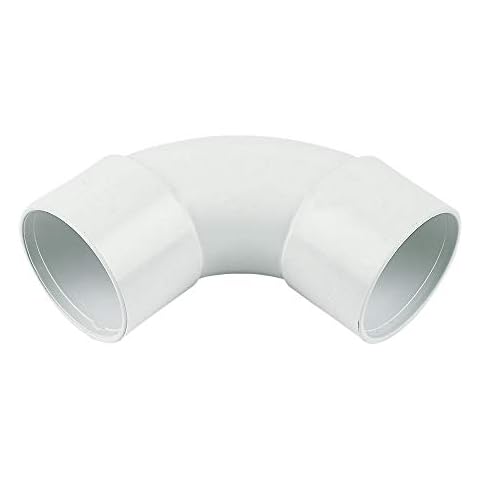 Solvent Weld White 40mm (43mm) Waste Pipe Swept Bend - Pack of 2 Cover