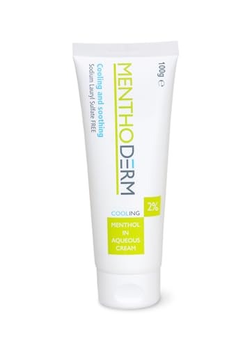 Menthoderm 2% 100g Tube - Soothing Menthol Cream Anti-Itch Eczema & Psoriasis Relief Itch in Pregnancy Menopausal Hot Flush Cooling SLS Free Paraban Free