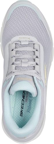 Skechers - Womens Relaxed Fit: D'Lux Walker 2.0 - Classic Stroll Sneakers, Color Light Gray, Size: 9.5 M US2