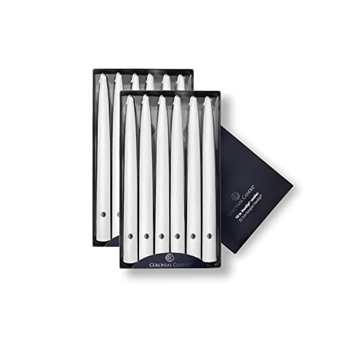 Image of Colonial Candle Handipt Taper Candle, 10 in, White 12 count