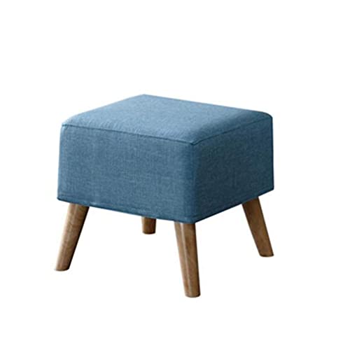 GAOXIONG Reposapiés Rectangular tapizado en Lino y algodón, con Patas de Madera Maciza (Color: n.° 1, tamaño: 40 cm)
