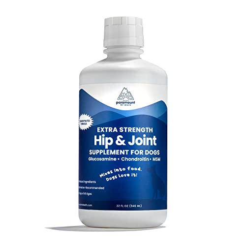 Paramount Pet Health All Natural Concentrated Glucosamine for Large Dogs - 5200mg Glucosamine Chondroitin for Dogs - Dog Joint Supplement & Dog Glucosamine - Dog Hip and Joint Supplement