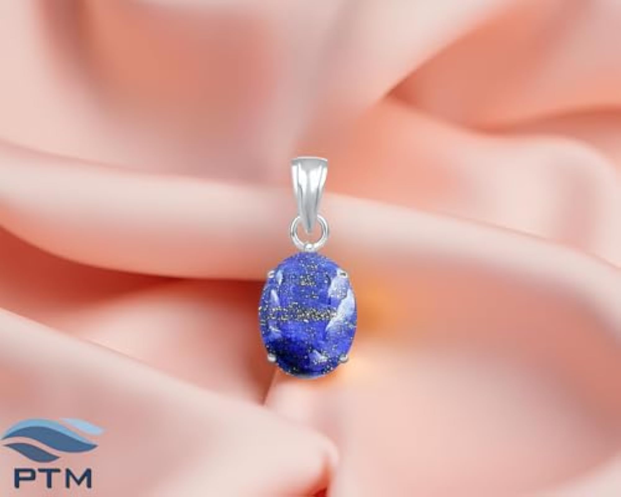 Sterling Silver Natural Lapis Lazuli Astrological Gemstone Pendant