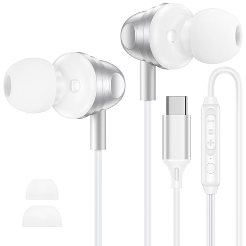 Wired Earbuds USB C In Ear Headphones for iPhone 17 Pro Max...