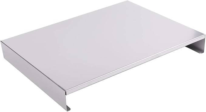 Powfly コンロカバー キッチン収納台 ガスレンジ用 パソコン台 IHクッキングヒーター用 40×30×7cm (シルバー, 40×30×7cm)