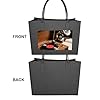FodPand Tote Bags Reusable Shopping Bag Grocery Bag Vintage Record Player Felt Handbags Storage Bags Dark Gray #4
