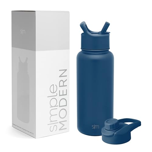 Simple Modern Water Bottle with Straw and Chug Lid Vacuum Insulat...