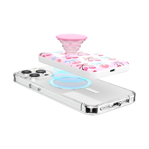 Image of PopSockets PowerPack for MagSafe, Portable Phone Charger, Magnetic Wireless Portable Charger, 5000mAh - Cherry Bows