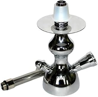 PP HUB Hookahs 22 Inch Glass and Metal Smoking Hookah Waterpipe with Ceramic Chillum Glass Hookah (Black) Glass Hookah Pot Size (Standard) Set of 1 Made Up of Premium Glass
