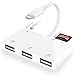 Produktbild iPhone SD Kartenleser-Adapter, 6-in-1 iPhone USB-Kamera-Adapter mit 3 USB-Buchsen, OTG-Kabel, SD/TF Kartenleser Adapter und Ladeanschluss, USB Female OTG Adapter für iPhone 14 13 12 11 X XS/XR/8/7/Pad