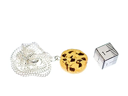 Miniblings KETTE113OKT18MB1 Cookie Biscuit Chain Necklace 45Cm Silver Butter Chocolate Chips Drop thumb #1