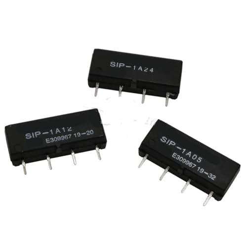 Relais SIP-1A12 12V 4 broches Reed commutateur pour circuit imprimé - Lot de 10 pièces