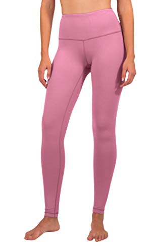 90 Degree By Reflex - High Waist Power Flex Legging - Tummy Control - Pink Ocean - Medium #TOP12