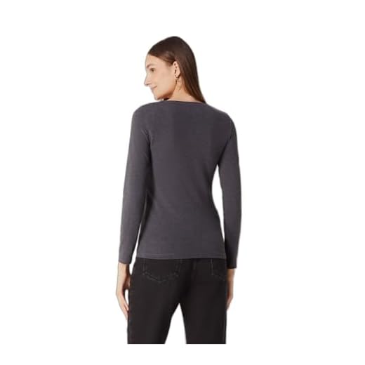 Blusa Básica Feminina Slim Manga Longa - Cinza M