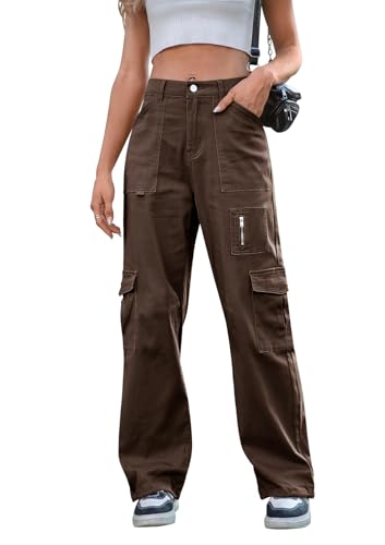 IVIR Y2K Baggy Cargo Trousers Brown