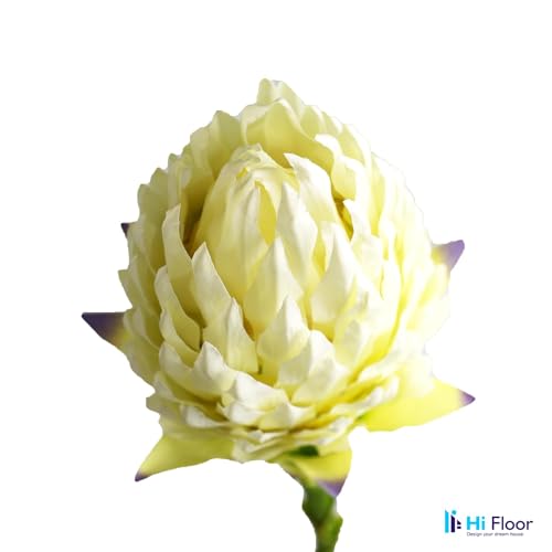 Image of Enhance Your Space with Artificial Leaf Decor Foliage for Stunning Interiors Decorative Items for Home;Office; Room; Living Room; Table; (Without Vase) (Pack of 1, White)
