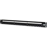 Tripp Lite 24-Port 1U Rackmount Cat5e 110 Patch Panel 568B, RJ45 Ethernet(N052-024)