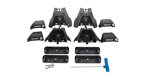 Rhino-Rack Set of 4 Legs Works with Vortex Bars & Pad & Clamp Kit Made with Glass Infused Nylon Locking Security Covers (RLKVA)