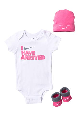 Image of Nike Jordan Jumpman 3 Piece Infant Set (Pink(56D290G)/White/Grey, 0-6 Months)