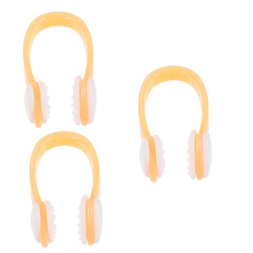 TOKIDNY 3個 水泳鼻クリップ 鼻クリップ水泳 スイムノーズクリップ 水泳ノーズクリップ子供 スキューバダイビングのアクセサリー 大人用鼻栓 子供用ノーズクリップ シリカゲル Orange
