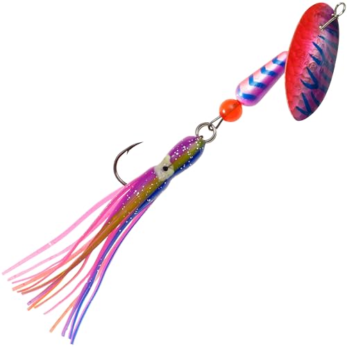 Panther Martin PMSSTUVHHS Salmon & Steelhead Hammered Hoochie Skirt Spinning Lure Catches Northern Pike, Steelhead, Barracuda, Bluefish and More