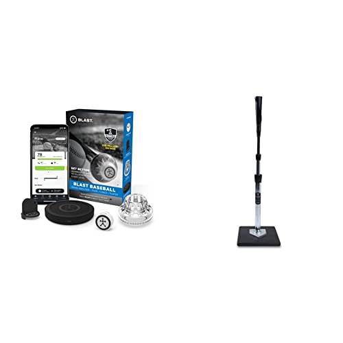 Blast Baseball - Swing Analyzer (Sensor) Advanced Player Development & Tanner Tee The Original Batting Tee Premium Pro-Style Baseball/Softball Tee, Adjustable Height: 26 To 43 Inches, 26 To 43 Inches #TOP3