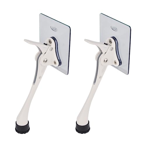One-Touch Doorstop Adhesive Bracket (White, 6inch x 2pack)