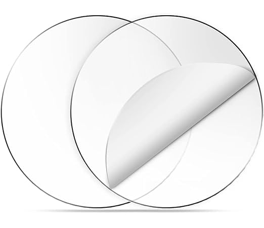 Clear Acrylic Circle Round Disc Blank for Cake Holders, Frame Painting, Art Project, DIY Crafts, Furniture Protection (3 mm, 8 inch Diameter, 2 Pieces)-image-20