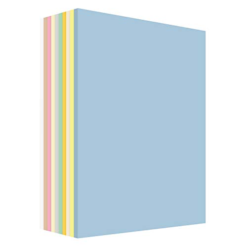 Pastel Color Card Stock Paper 10 Assortment Colors of 10 Each, 67 Lb, Card Stock, 100 Sheets Per Pack (8.5-x-11-inch)