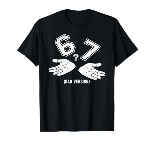 Vintage 6 7 Meme Six Seven Logo Dad Joke Funny T-Shirt