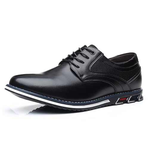 Mens Dress Shoes Pointed-Toe Lace-Up Orthopedic Oxfords Shoes Walking Flat Sneakers Work Office Loafers Driving Shoes