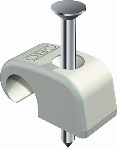 600 Set OBO Bettermann clip para cables con un diámetro de 7-12 mm, con un clavo de 35 mm