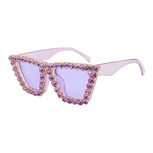 Image of Xpectrum Sparkly Diamond Sunglasses Bling Square Frame Festival Disco Rhinestone Accessories