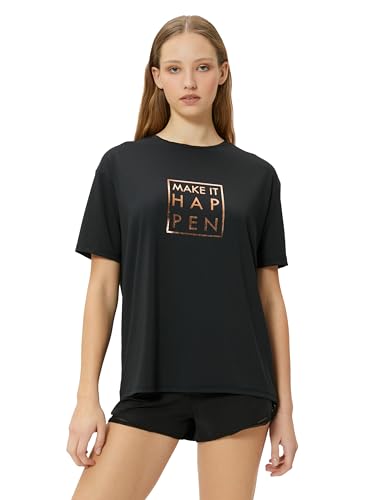 Koton, Kadın, Tişört, 4SAK10001NK, Siyah, S