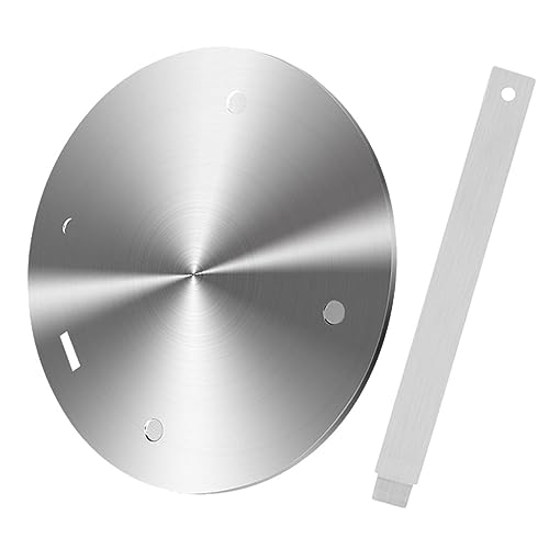 LOORGVEL Placa Difusora de Calor de Acero Inoxidable para Cocina Gas Inducción Placa Adaptadora para Sartenes No Inducción con Difusión Uniforme y Fácil Limpieza