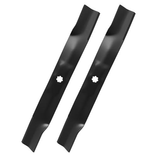 Belleone AM141034 AM137327 42 inch Mower Blades Compatible with John Dee re D110 D130 D105 D125 X300 Z225 LA135 Z235, Replaces AM141032 M154061 M154062 (2 Pack)